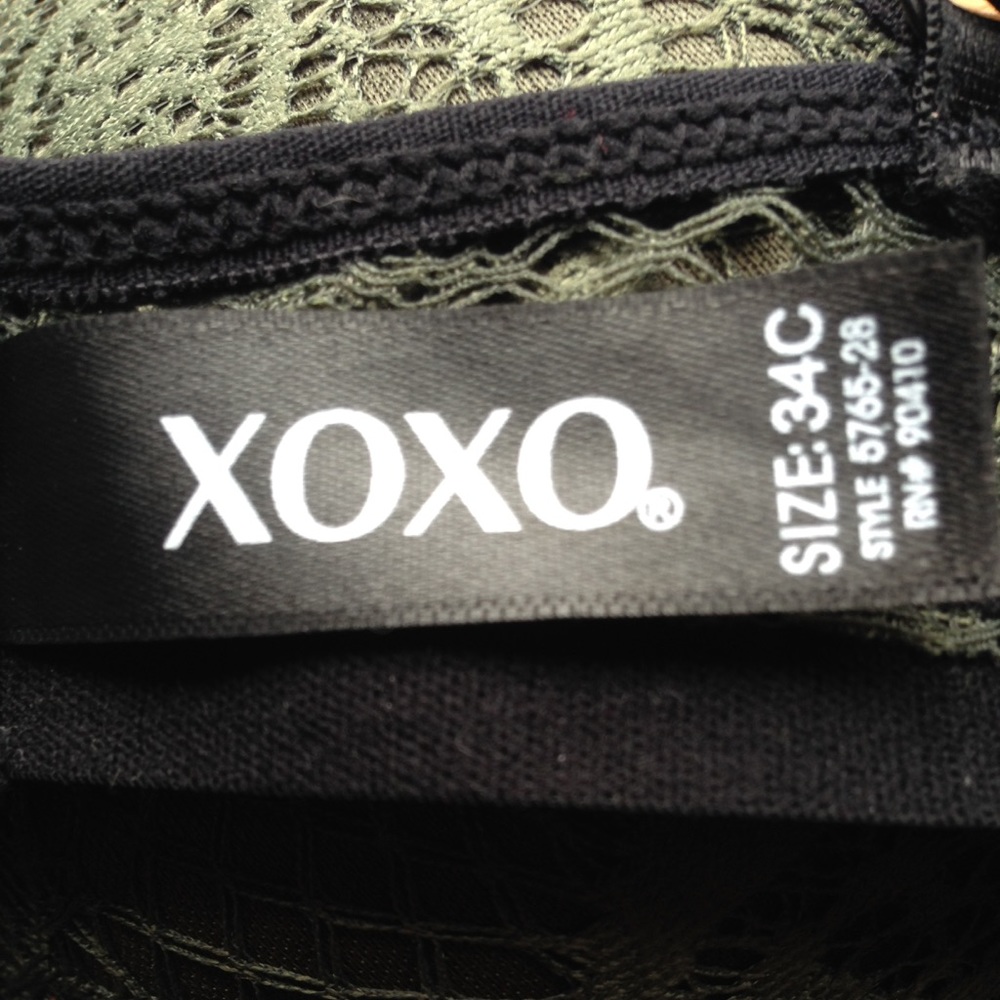 *NWOT* XOXO Code Green Lace Push Up Bra - Picture 3 of 4